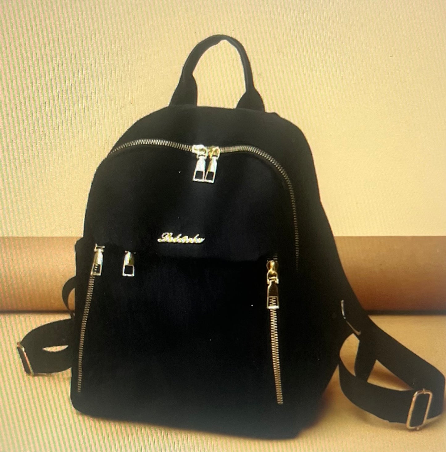 Simple Black Large Capacity Backpack