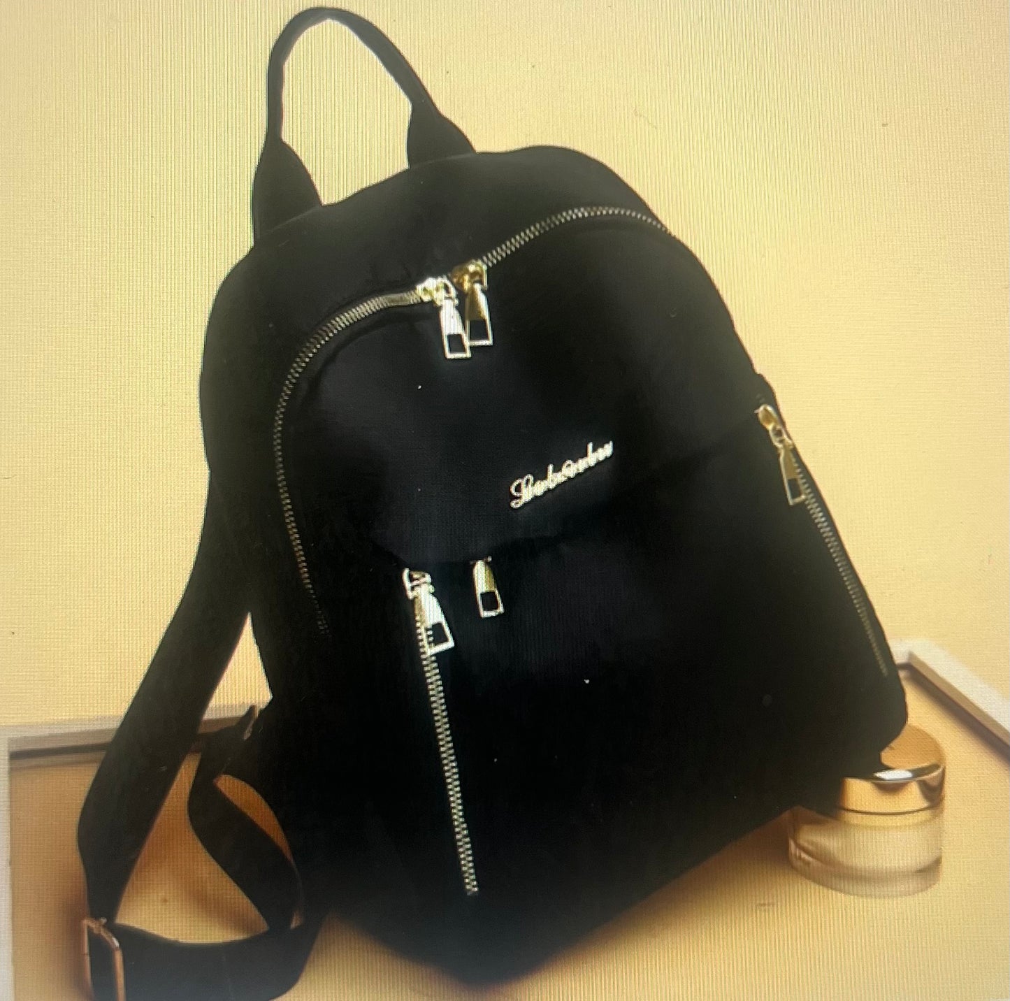 Simple Black Large Capacity Backpack